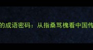 被误解千年的成语密码从指桑骂槐看中国传统人际博弈