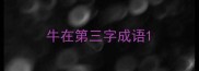 牛在第三字成语