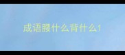 成语腰什么背什么