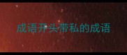 成语开头带私的成语