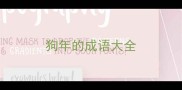 狗年的成语大全