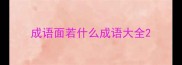 成语面若什么成语大全