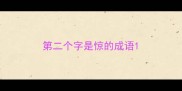 第二个字是惊的成语