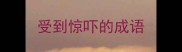 受到惊吓的成语