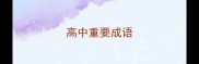 高中重要成语