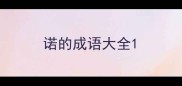 诺的成语大全