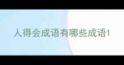 人得会成语有哪些成语