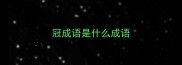 冠成语是什么成语