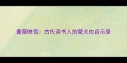 囊萤映雪古代读书人的萤火虫启示录