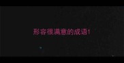 形容很满意的成语