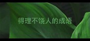 得理不饶人的成语