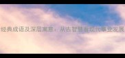 越办越好的经典成语及深层寓意从古智慧看现代事业发展的黄金法则
