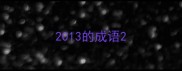 2013的成语