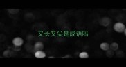 又长又尖是成语吗
