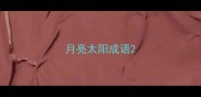 月亮太阳成语
