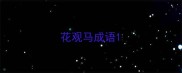 花观马成语