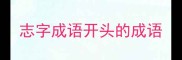 志字成语开头的成语