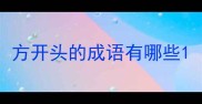 方开头的成语有哪些
