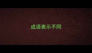 成语表示不同