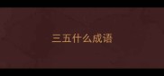 三五什么成语