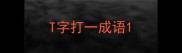 T字打一成语