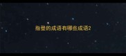 指登的成语有哪些成语