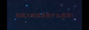 组成大的成语是什么成语