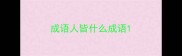 成语人皆什么成语