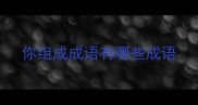 你组成成语有哪些成语
