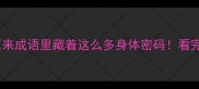 身体部位冷知识原来成语里藏着这么多身体密码看完秒变中华小当家