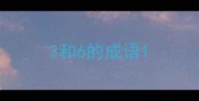3和6的成语