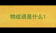 物成语是什么