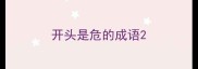 开头是危的成语