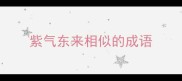 紫气东来相似的成语