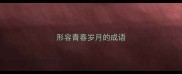 形容青春岁月的成语