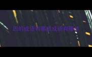 四的成语有哪些成语有哪些