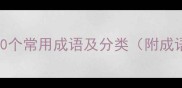 包含目字的100个常用成语及分类附成语接龙技巧