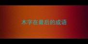 木字在最后的成语