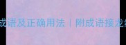 50个最易混淆的成语及正确用法附成语接龙练习经验原创