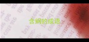 含纲的成语