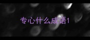 专心什么成语