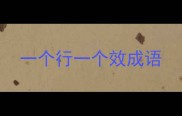 一个行一个效成语