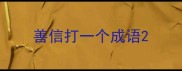 善信打一个成语