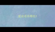 星成语有哪些