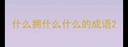 什么拥什么什么的成语