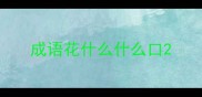 成语花什么什么口