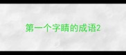 第一个字睛的成语