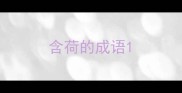 含荷的成语