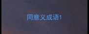 同意义成语