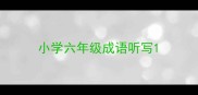 小学六年级成语听写